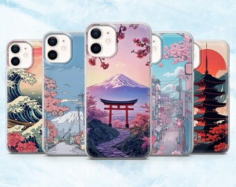 Japan Phone Case Tokyo Scenes Japanese Cover for iPhone 17, 16, 15, 14, 13, 12 Samsung S25, S24, A16, A56 Pixel 10Pro XL, 9A, 8A, 8Pro