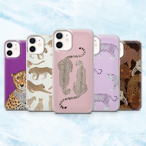 Leopard Phone Case Cheetah Exotic Jaguar Cover for iPhone 16, 15, 14, 13, 12, 11 Samsung S25, S24, A16, A56 Pixel 9A, 9Pro XL, 8A, 8Pro