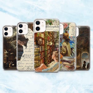 Library Phone Case Book Librarian Bookish Cover for iPhone 16, 15, 14, 13, 12, 11 Samsung S25, S24, A16, A56 Pixel 9A, 9Pro XL, 8A, 8Pro