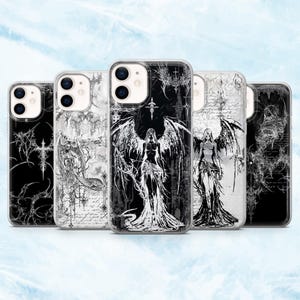 Gothic Phone Case Cyber Sigilism Goth Metal Cover for iPhone 16, 15, 14, 13, 12, 11 Samsung S25, S24, A16, A56 Pixel 9A, 9Pro XL, 8A 8Pro