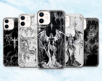 Gothic Phone Case Cyber Sigilism Goth Metal Cover for iPhone 16, 15, 14, 13, 12, 11 Samsung S25, S24, A16, A56 Pixel 9A, 9Pro XL, 8A 8Pro