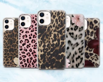 Leopard Phone Case Cheetah Print Glamour Cover for iPhone 16, 15, 14, 13, 12, 11 Samsung S25, S24Fe, A16, A56 Pixel 9A, 9Pro XL, 8A, 8Pro 7A