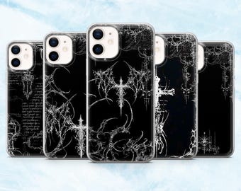 Gothic Phone Case Cybersigilism Goth Grunge Cover for iPhone 16, 15, 14, 13, 12, 11 Samsung S25, S24, A16, A56 Pixel 9A, 9Pro XL, 8A, 8Pro