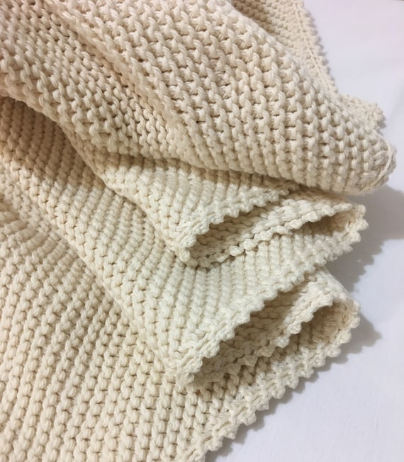 cotton knit baby blanket