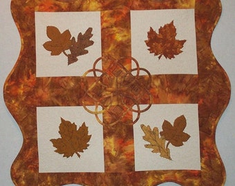 Art Quilt - Leaves of Kell No.2 OOAK Wall Hanging Quiltsy Handmade