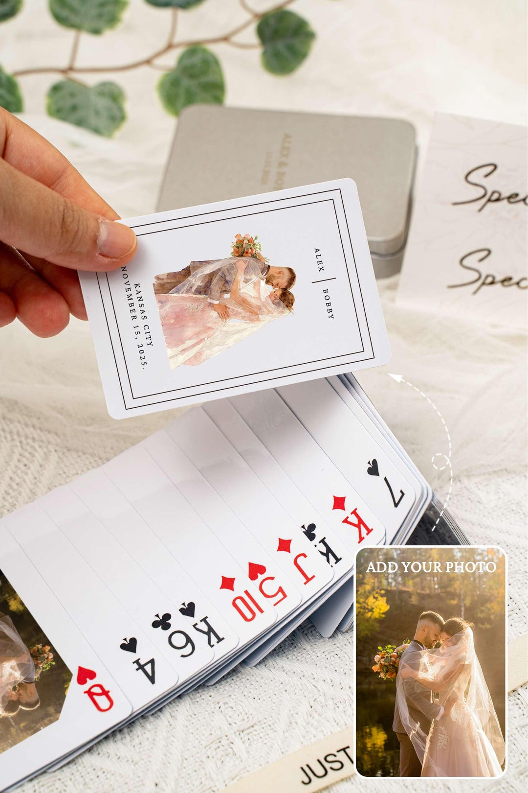 Custom Wedding Playing Card, Personalized Photo Playing Cards With ...