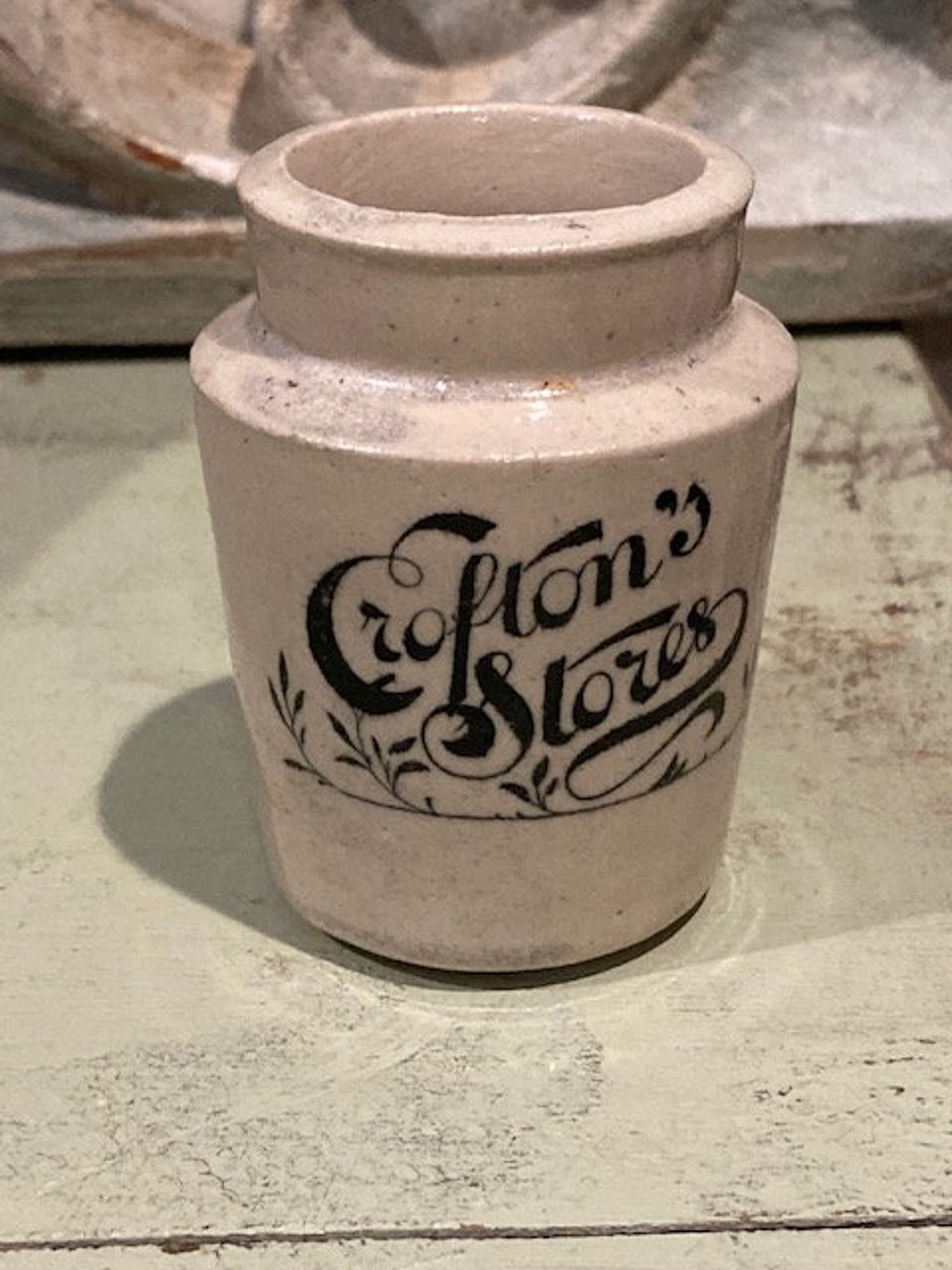 SALEEnglish Crofton's Stores Crock Etsy