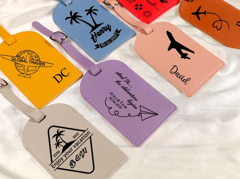Étiquette Bagage Personnalisée | Pu Chic 7x11 Cm