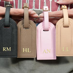 Personalized Leather Luggage Tag with Hot stamping,honeymoon travel gift for her,Custom Travel Gift, personalized travel leather accessories