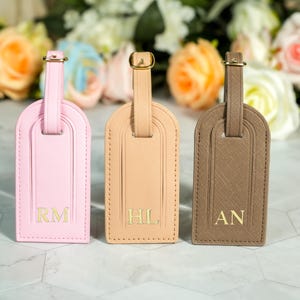 Personalized Vegan Leather Luggage Tag,Hot stamping Monogram Luggage Tag,Suitcase Tags,Custom Luggage Tag,Wedding Party Favors,Travel Gifts.