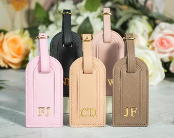 Etiqueta de equipaje personalizada para regalo de viaje, ideas de viaje, regalo de vacaciones, regalo de cumpleaños, regalo de dama de honor, recuerdos de boda, etiquetas de equipaje personalizadas con estampado en caliente