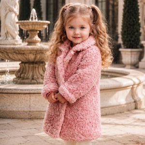 Knitting Pattern: Knitted Alpaca Boucle Coat, PDF Pattern, 86-152 size