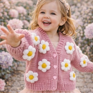 Daisy Baby Sweater Knitting Pattern: Alize Lanagold Classic, Sizes 1-6 Years (PDF Digital Download)