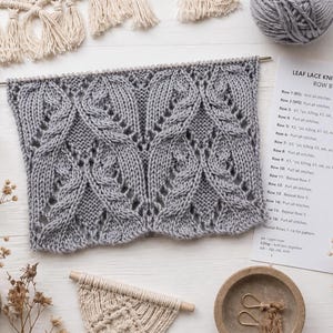 Knit Stitch Pattern, Lace Cable Texture PDF Instructions