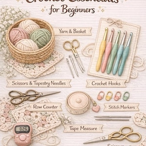 Soft pastel baby knitting pattern displayed on wooden table with yarn balls, circular needles, and partially knitted garment. Cozy handmade children’s knitwear design tutorial photo styled for Etsy listing, highlighting texture, stitches, and DIY crafting process.