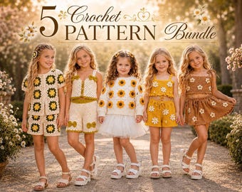 Häkel-Set: 5 Anleitungen für sommerliche Boho-Outfits für Mädchen