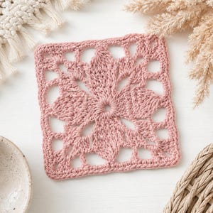 granny square crochet pattern floral square modern crochet motif