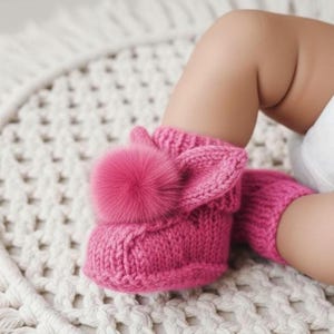 Virkat paket Kanin Babytofflor Stickmönster PDF, 0–6 månader