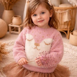 Kitty Face Children's Sweater Knitting Pattern (PDF Download)