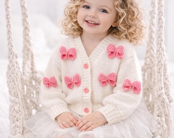 Breipatroon strikvest meisjes, trui gehaakte strikappliqué