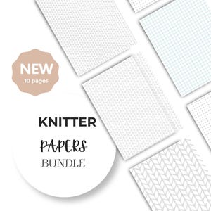 Papel cuadriculado para punto PDF – Plantillas de gráficos de tejido imprimibles – Descarga digital