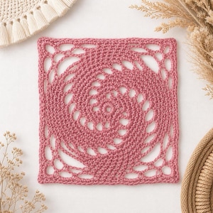 crochet granny square modern spiral motif crochet texture
