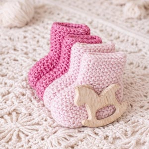 Padrão de tricô para meias de bebê: botinhas de lã merino para iniciantes, 0 a 6 meses