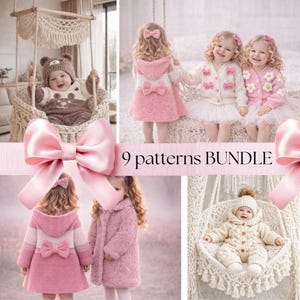 Knitting PDF Bundle, 9 Baby Sweater And Hoodie Patterns