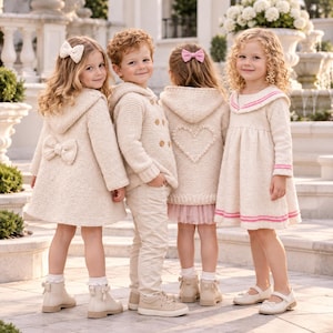 Knit Pattern Bundle, Four-Design Baby Sweater And Coat PDF