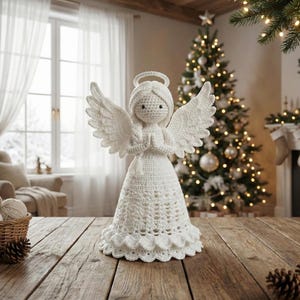 Elegant Angel Amigurumi Crochet Pattern, Christmas Decoration (PDF)