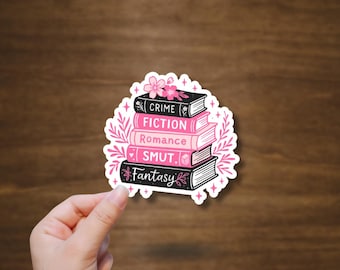 Book Stack Vinyl Sticker | BookTok Stickers for Book Lovers, Kindle, Journals, Laptops, Water Bottles & Gifts