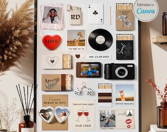 Custom Matchbox Poster Template, Anniversary Gift (Digital Download)