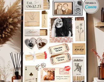 Custom Matchbook Poster Template, Anniversary Gift (Digital Download)