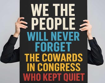 We The People Protest Sign: Political Activist Art (Digital Download)
