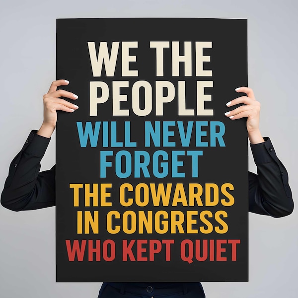 We The People Protest Sign: Political Activist Art (Digital Download)