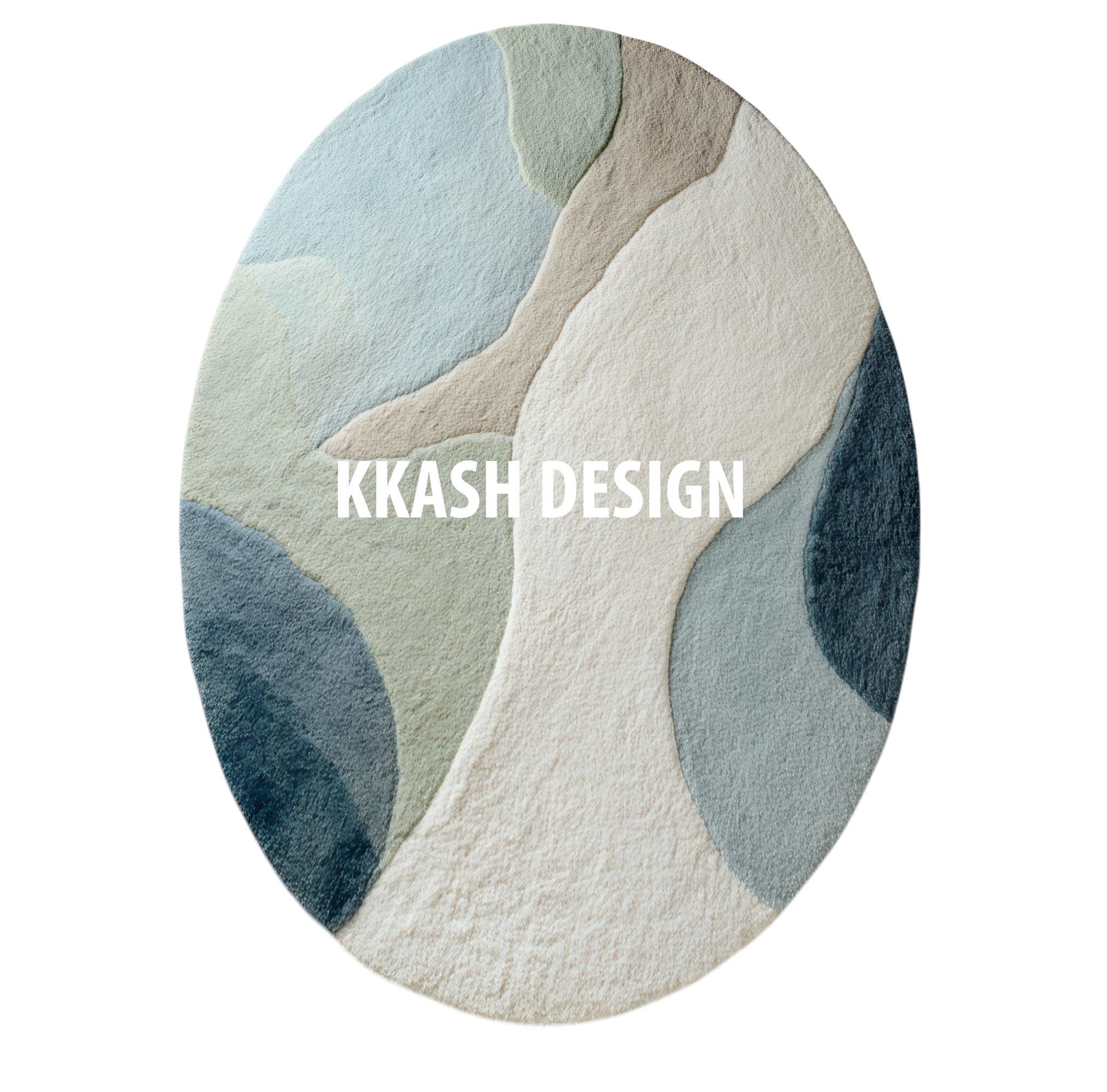 Round Large Rug Abstract Abstract Round Area Rug, Soft Textured Plush Rug, Modern Home Decor - Etsy