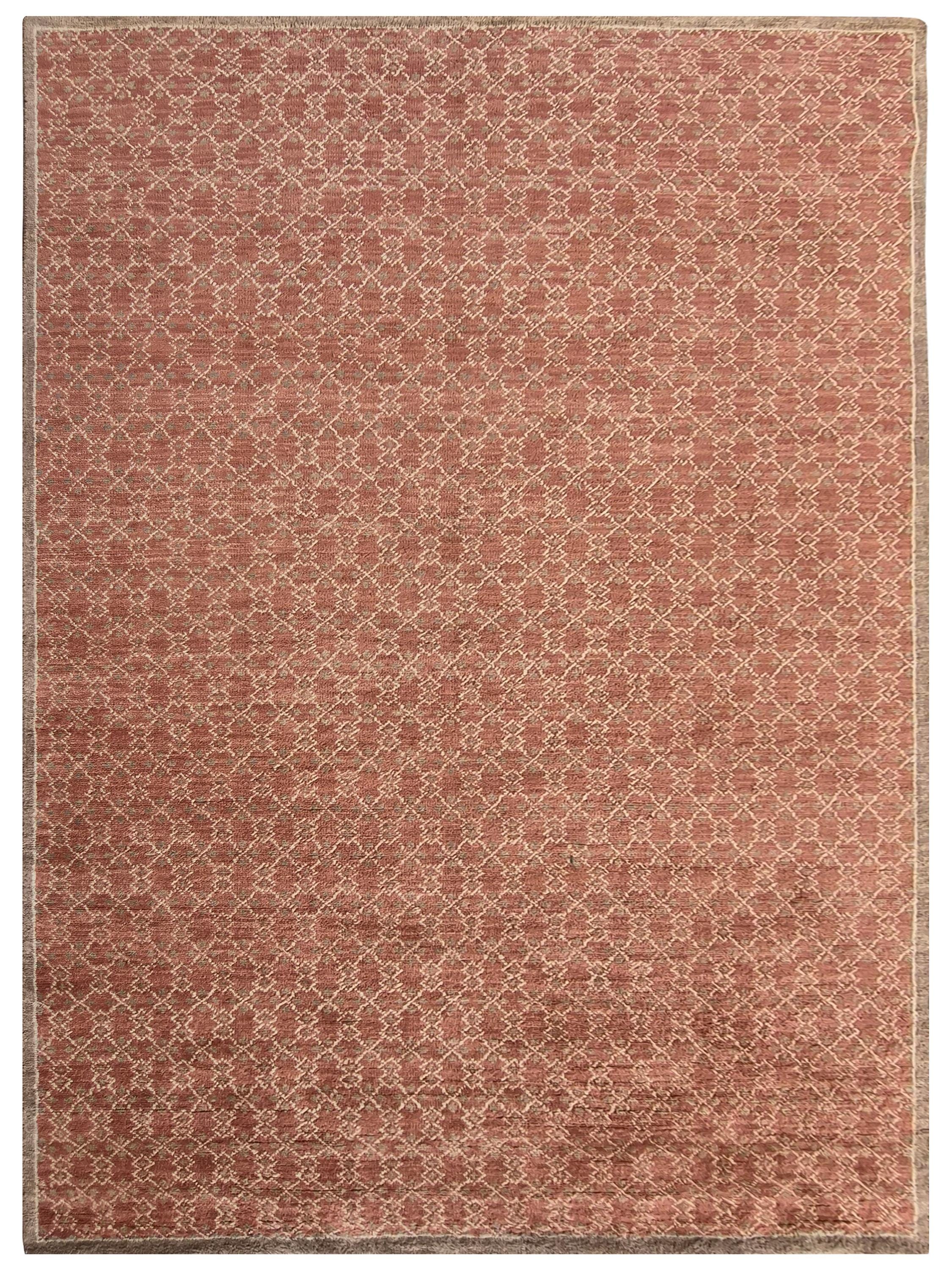 Rust 8x10 Rug Wool Hand Knotted Rug Rust 8x10 | Vintage Boho Area Rug | Traditional ...