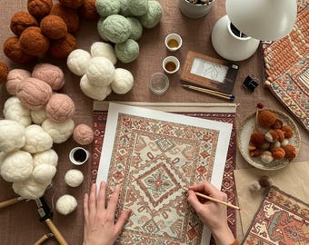 Handgeknüpfter Teppich nach Maß – Individuelles Design, Größe und Farbe