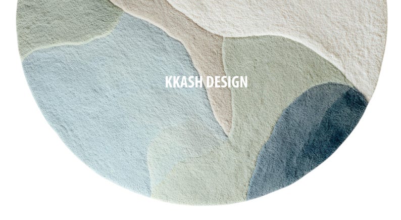 Abstract Round Area Rug, Soft Textured Plush Rug, Modern Home Decor - Etsy