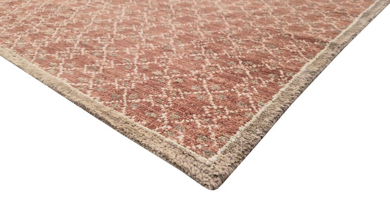 Rust 8x10 Rug Wool Hand Knotted Rug Rust 8x10 | Vintage Boho Area Rug | Traditional ...