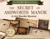 Mini Murder Mystery Printable Game | Detective Investigation Case File | 1920s Whodunit Puzzle | Instant Download
