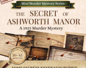 Mini Murder Mystery Printable Game | Detective Investigation Case File | 1920s Whodunit Puzzle | Instant Download