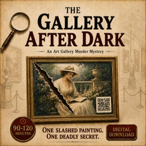 Juego de arte de misterio y asesinato / Crímenes reales imprimibles / Rompecabezas para adultos en una noche de juegos