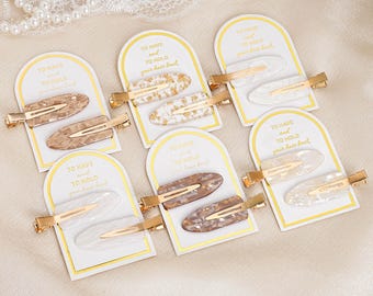 To Have And To Hold Bridal Hair Clips, Bridesmaid Hair Clip Gold, Bridesmaid Gift, Gold Flake Clip, Gold Glitter Hair Accessories