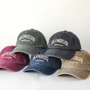 LOS Angeles Embroidered Vintage Baseball Hat, Los Angeles Dad Hat, LA Baseball Hat, Unisex Los Angeles Baseball Hat, Trucker Hat