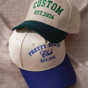 Gorra de camionero bordada, gorra con texto y logotipo personalizados, gorra de béisbol vintage, gorras para despedidas de soltero. imagen 13