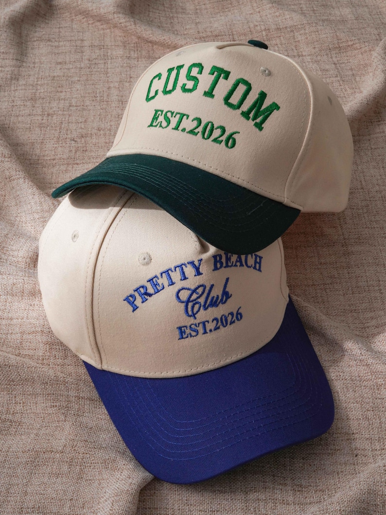 Gorra de camionero bordada, gorra con texto y logotipo personalizados, gorra de béisbol vintage, gorras para despedidas de soltero. imagen 13