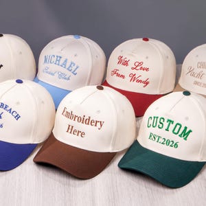 Embroidered Trucker Hat, Custom Text Hat, Vintage Baseball Hat, Bachelor Party Hat, Team Bride Caps, Gift For Dad Mom, Fathers Day Gift