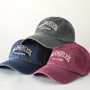 LOS Angeles Embroidered Vintage Baseball Hat, Los Angeles Dad Hat, LA Baseball Hat, Unisex Los Angeles Baseball Hat, Trucker Hat
