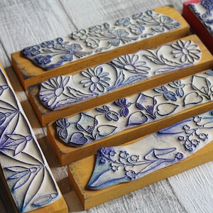 Timbro in gomma floreale vintage francese, blocco in legno, scrapbooking, stampa tessile